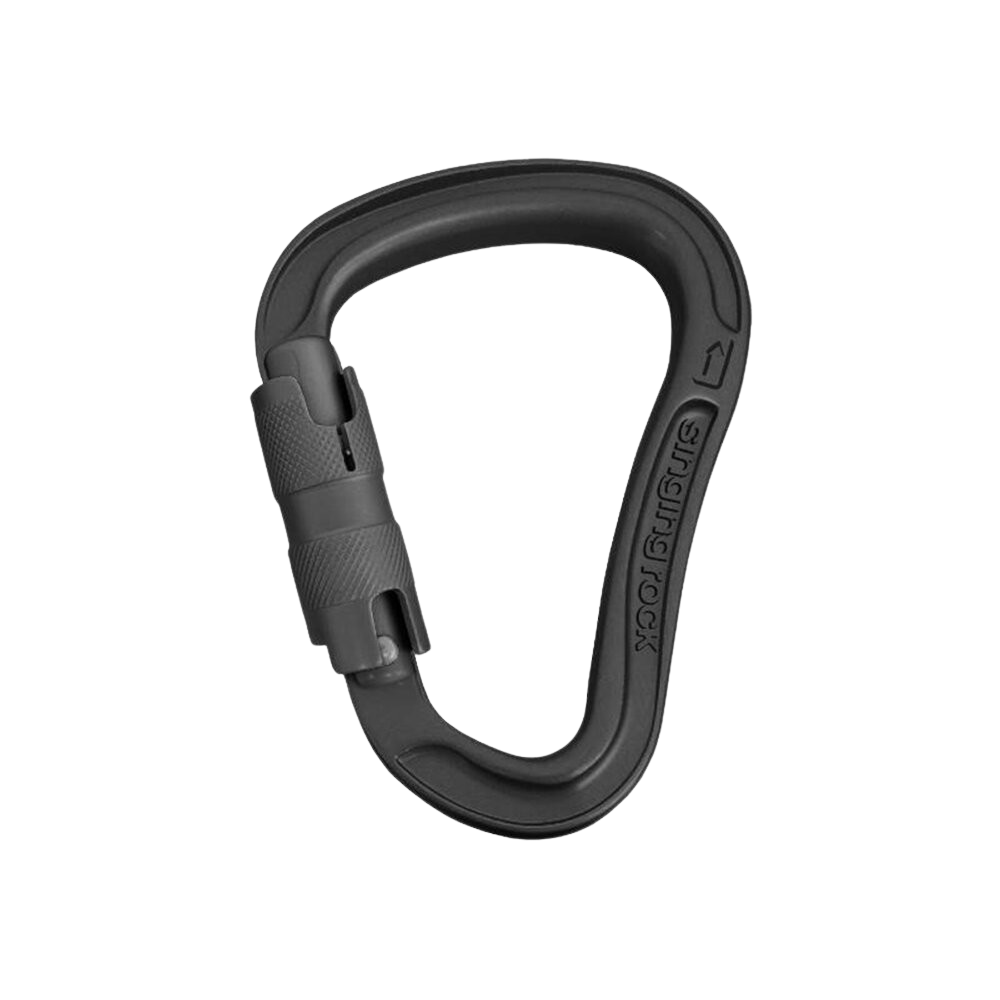 Mosquetão Singing Rock Bora Triple Lock Black Matt