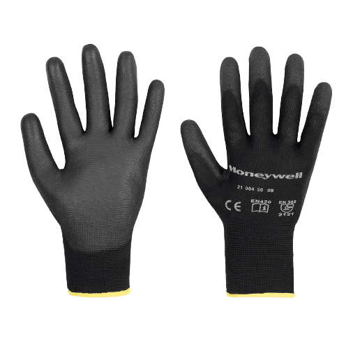 Luvas Honeywell PU Nylon Pretas